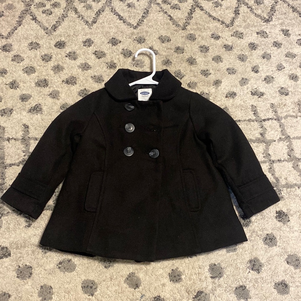 Black toddler pea coat